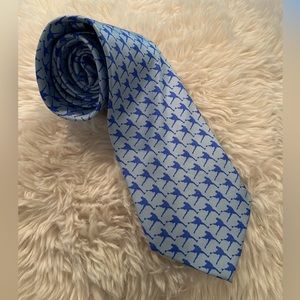 Men’s Chalk Talk Sports Tie with Lacrosse silhouette
